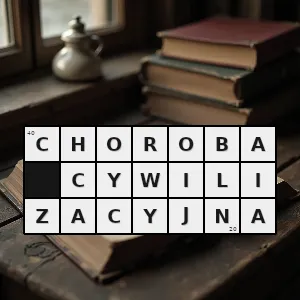 Hasło krzyżówkowe choroba której rozwój związany jest z życiem w miejscu o wysoko rozwiniętym stopniu cywilizacji - choroba cywilizacyjna – rozwiązanie, synonimy, podpowiedzi i definicje krzyżówkowe